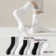 Medium Long Stocking Murah Stokin Hitam Putih Kelabu White Stoking Pendek Panjang Socks Sport Casual