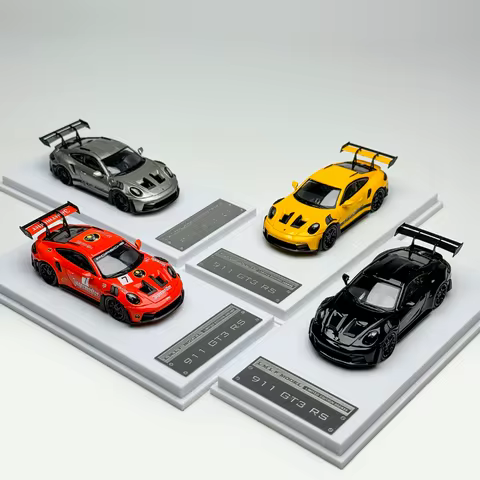 Diecast Model Car 1:64 Size Porsche 911 Alloy Car Model Porsche GT3 RS Super Car Collection Toys for