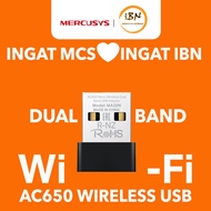 Mercusys MA20N Penyesuai USB Dwi-Jalur AC650 Tanpa Wayar Saiz Nano (Dikuasakan TP-Link)