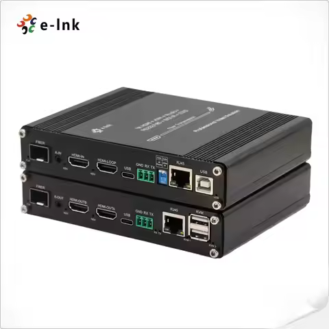 4K@60Hz HDMI Fiber Extender with KVM, Audio, RS232/RS485, 10/100M TCP-IP & Bi-Directional IR — SFP I