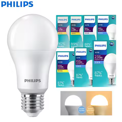 Philips LED E27 Bulb Essential 5W 7W 9W 11W 13W 15W 19W Lamp 23W 3000K 6500k White 220V-240V Origina