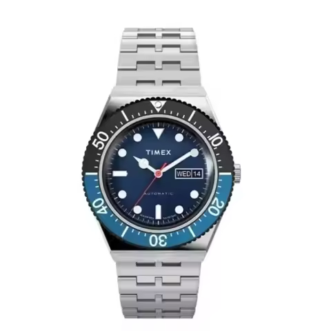 Fashion Business TIMEX Automatic Mechanical Watch Luxury Calendar Stainless Steel Band Men's Watch M