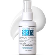 Admire My Skin Collagen Cream Moisturizer 2oz For Dry Skin - Hyaluronic Acid Cream - Non Comedogenic