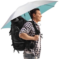 G4Free Liteflex Hiking Umbrella Mini Compact Ultralight Collapsible Reflective Silver Trekking Backp