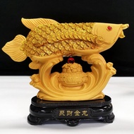 Decoration Arwana Fish/ Patung Ikan Arwana Emas/Ikan Arwana Keramik