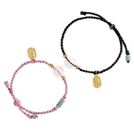 925 Sterling Silver Bracelet Couple (Safe Buckle Lucky Hand-Woven Birthday Valentine's Day Gift Men 