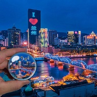 Gansu Refrigerator Stickers Crystal Glass Magnets Lanzhou Zhongshanqiao Tianshui Zhang Yu Dunhuang J