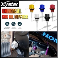Universal CNC Aluminum Alloy Oil Dipstick Magnetic 4T Oil Level Gauge Penutup Minyak Enjin Fit LC135