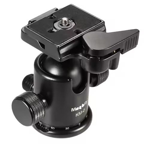 KM-0 Professional Camera Ball Head Ballhead Tripod Head Panoramic Head Sliding Rail Head with Manfro