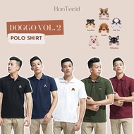 KATUN POLO - DOGGO VOL. 2 EDITION - Premium Cute Dog Motif Patch Embroidered Collar T-Shirt - Short 