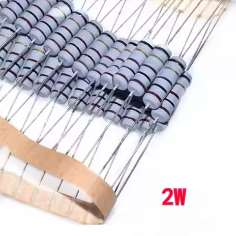 20PCS 2W Wire-wound Fuse Resistor with 5% Tolerance 10R/15/20/22/30/33/47/56R/68/75/82/100R/0.1/0.33