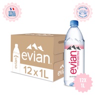 evian Natural Mineral Water (12 x 1L Carton)