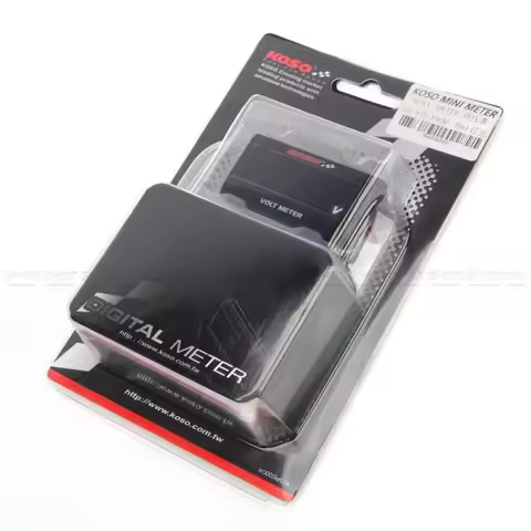 KOSO Motorcycle Mini Voltage Meter Voltmeter 0-20V LED Digital Display Waterproof Voltage Tester Mod