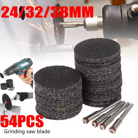 50Pcs Abrasive 24/32/38mm Cutting Disc +4Pcs Mandrels Rotary for Dremel Accesories Metal Cutting Rot