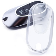 Car Key Fob Cover Case Holder Compatible with Mercedes-Benz C300 C43 E350 E450 S580 CLE GLC 300 EQE 