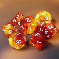 Burnished Emberfall Dice Set of 7 | For DnD D&D MTG RPG TRPG Board Game Tarot Cards Magic