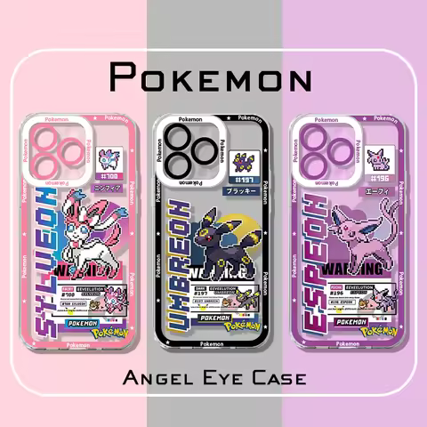 Cartoon P-Pokemon Eevee Clear Phone Case For Xiaomi Redmi Note 14 13 12 11 Pro Plus 10 9 9S 8 Pro 4G