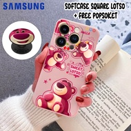 CASE SQUARE LOTSO + POPSOCKET [CM46] FOR SAMSUNG A55 A35 A25 A15 4G/5G A32 4G/5G A14 4G/5G A05S A05 