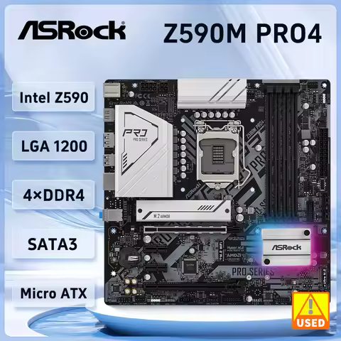 ASRock Z590M Pro4 Motherboard Intel Z590 LGA 1200 support i9-11900F i9-10900F i5-10400F i3-10305 i7-