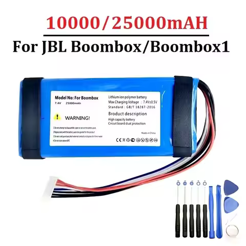 10000/25000mAh For JBL Boombox Boombox 1 GSP0931134 01 7.4v Li-ion Battery Boombox1 Boombox 1 Player