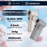 LEMOISTAR LIMO-FH5 8000mAh Handheld Mini Fan Rechargeable Stepless Wind Speed Long Lasting Battery