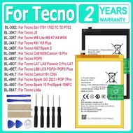 BL-30RT BL-34AT New Battery For Tecno Spark Camon Itel Spark POP 2 5 7 10 W5 J8 LA6 LB6 19 K7 15 KA7