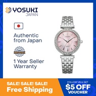 CITIZEN Quartz ER0210-55Y Crystal Elegance Simple Pink Silver Stainless Wrist Watch For Woman from YOSUKI JAPAN / ER0210-55Y (  ER0210 55Y ER021055Y ER02 ER0210- ER0210-5 ER0210 5 ER02105 )