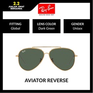 RAY-BAN AVIATOR REVERSE - RBR0101S 001/VR METAL UNISEX SUNGLASS Global Unisex Sunglasses 59mm