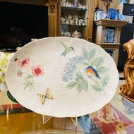 Lenox Butterfly Meadow Flutter Eastern Bluebird Oval Serving Plate L 40 Cm Beautiful