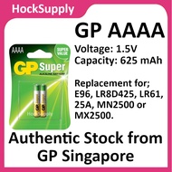 GP AAAA E96 Alkaline Battery 1.5V LR61 25A MX2500 (Energizer Equivalent)[FAST SHIP OUT]