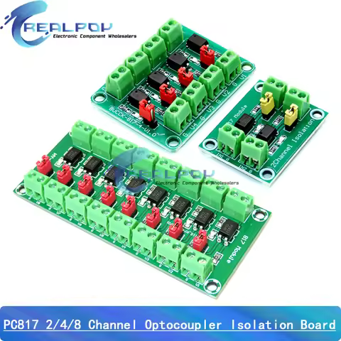 PC817 2 4 8 Channel Optocoupler Isolation Board Voltage Converter Adapter Module 3.6-30V Driver Phot