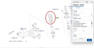 สปริงโช๊คอัพหน้า ราคาต่อคู่ NISSAN NAVARA D40 K/C 54010-EB71B SPRING-FRONT D40(KC)