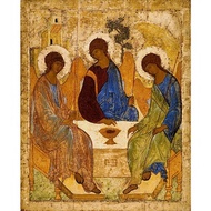 Andrei Rublev Poster a Holy Trinity Icon Print Byzantine Angels Painting Russian Orthodox Religious 