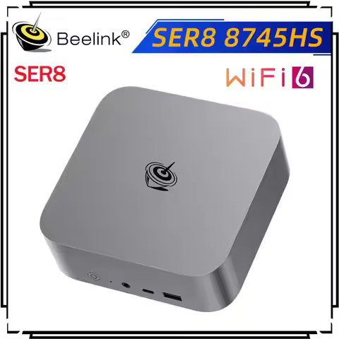Beelink Mini PC SER8 AMD Ryzen 7 8745HS 24G 32G DDR5 1T NVME No AI Function PCIe4.0 SSD 2.5Gbps Desk