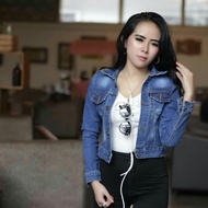 JAKET CROP JEANS DENIM WANITA /JAKET WANITA TERLARIS