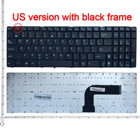 GZEELE NEW English US laptop Keyboard for ASUS K72J K72JB K72Jk K72Jr K72JT K72JU X55 X55A X55C 04GN