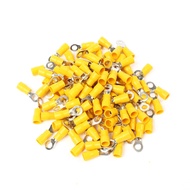 20/50 Pcs Rv5.5-5 Yellow Ring Insulated Terminal Cable Crimp Terminal Suit 4-6Mm2 Cable Wire Connect