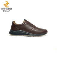 John Carter Athens Sepatu Sneakers Pria Kulit Sintetis - Sepatu Pria Full Hitam Keren - Sepatu Kerja