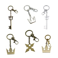 Kingdom Hearts Merchandise Alloy Keychain Yamagata X Diamond Key Model Bronze Keychain Commemorative