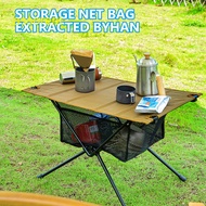 ASS Camping Table with Folding Legs and Mesh Storage Basket for Food, Coffee, or Camp Grill Accessories