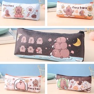 Cute Capybara Canvas Zipper Pencil Cases Lovely Cartoon Pen Bags School Supplies kids Stationery gift