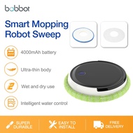 Bobbot Mopping Robot Sweep Cleaner 4000mAh 230 mL Water Tank 300 Minutes Dry and Wet Washing Cloth Cleaning Machine For home No Vacuum
