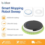 Bobbot Mopping Robot Sweep Cleaner 4000mAh 230 mL Water Tank 300 Minutes Dry and Wet Washing Cloth C