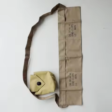 REPRO WWII WW2 U.S. Army M1 Garand CAL.30 BALL M2 8RD CLIPS Pouch & M1 Carbine Pouch Pack
