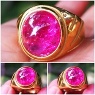 Batu cincin natural akik merah siam pecah seribu