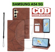 New Flip Case Magnet Samsung A54 4G Flip Dompet Casing HP Wallet Leather flip cover