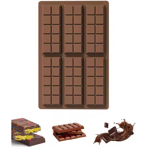 Chocolate bar molds - non-stick chocolate molds, food-grade silicone deep molds for Dubai pistachios