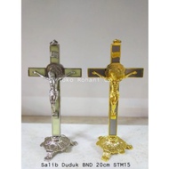 Benedict Sitting Cross STM15 20cm - Sitting Cross - Cross BND - Benedict Cross - Table Cross