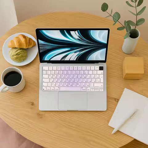 Soft Twilight Lavender Multilingual EU Keyboard Cover for MacBook Air 13.6/15 2021-2026 Pro 14/16 Ne