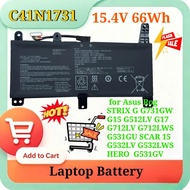 15.4V 66Wh C41N1731 Battery for Asus Rog STRIX G G731GW G15 G512LV G17 G712LV G712LWS G531GU SCAR 15